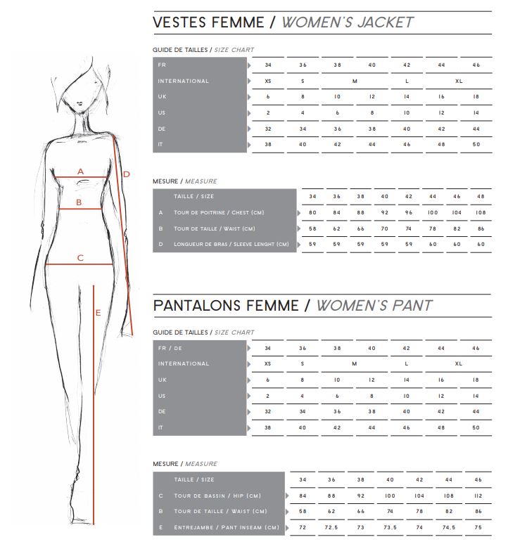 Lacroix Size Guide