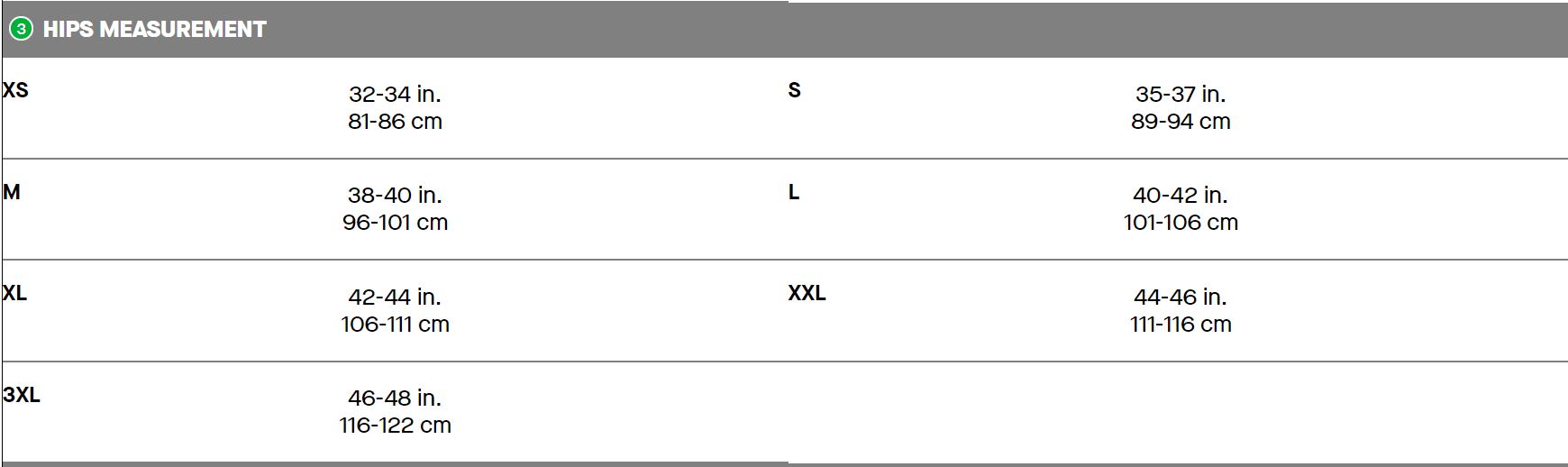 Louis Garneau Size Guide