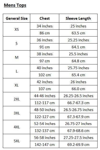 Marshall Original Size Guide