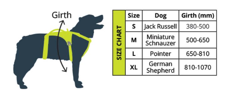 Mountain Paws Size Guide