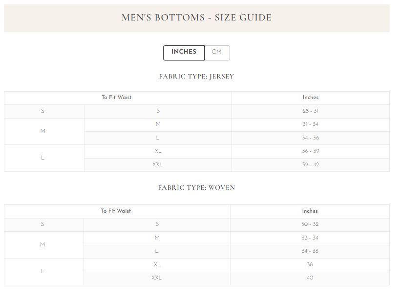 Bam Size Guide