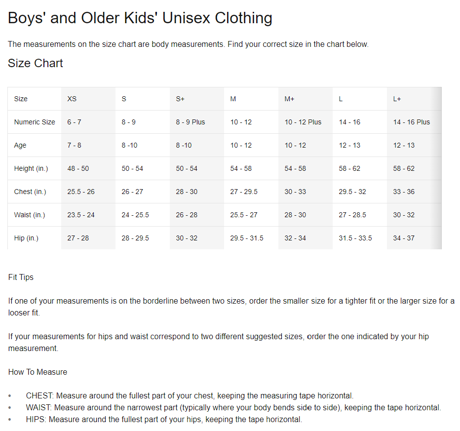 Youth Nike Size Chart Best Sale Istgeodez