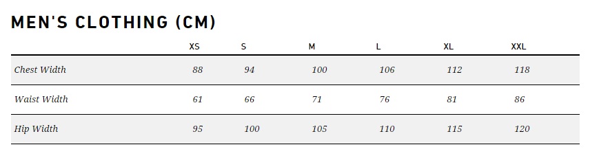 Tiger Size Chart