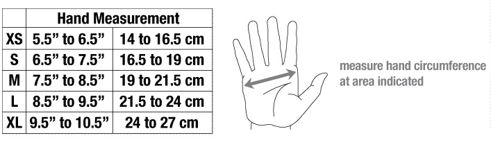 Image result for glove size chart in cm