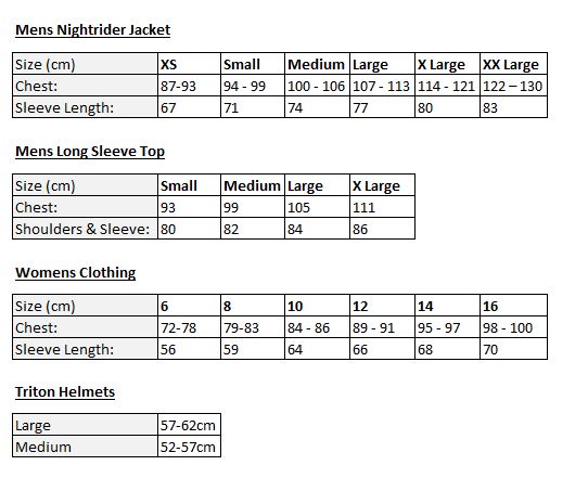 Proviz Size Guide