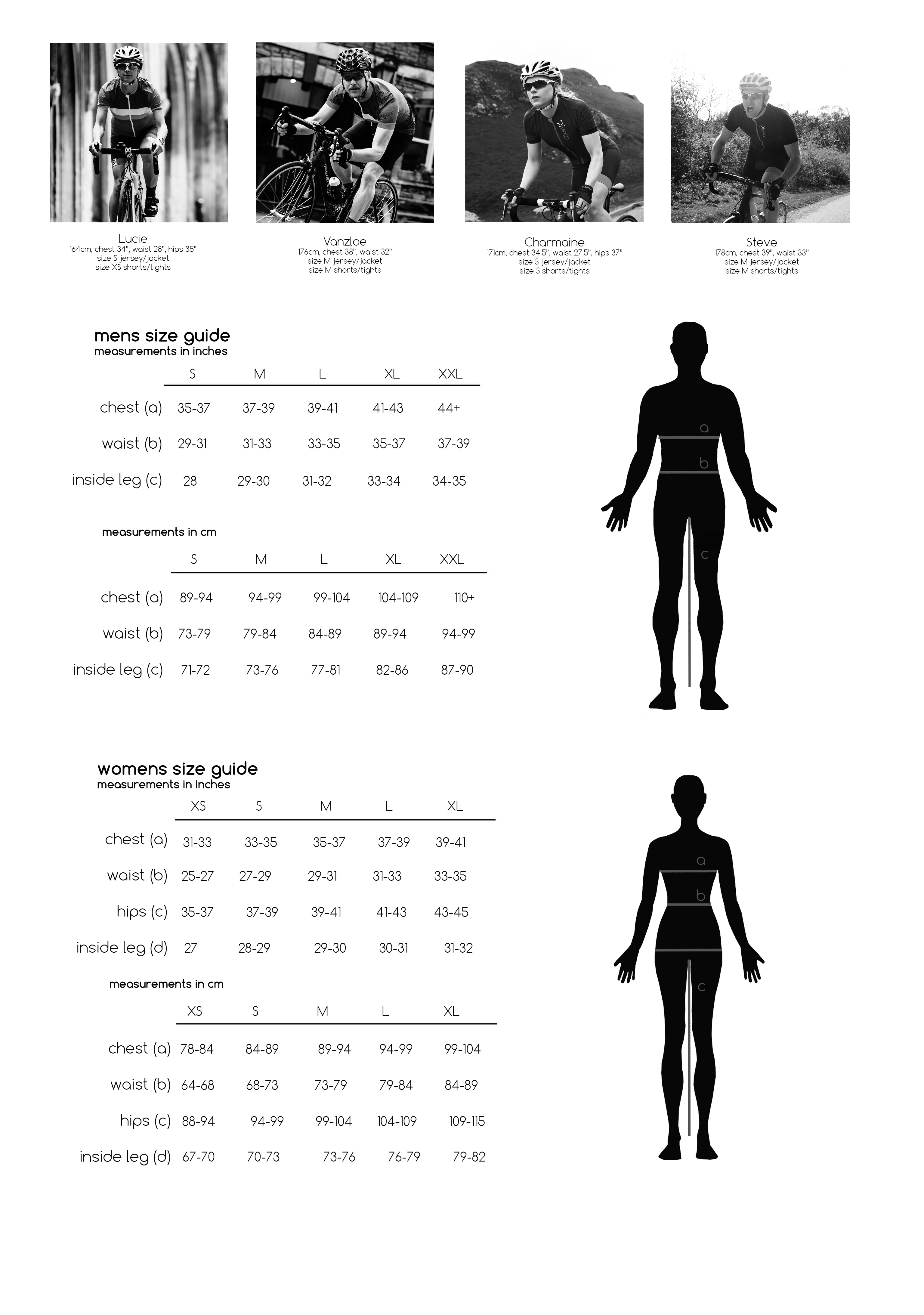 Rivelo Size Guide
