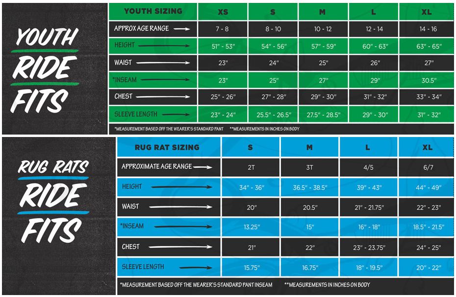 Ride Size Guide