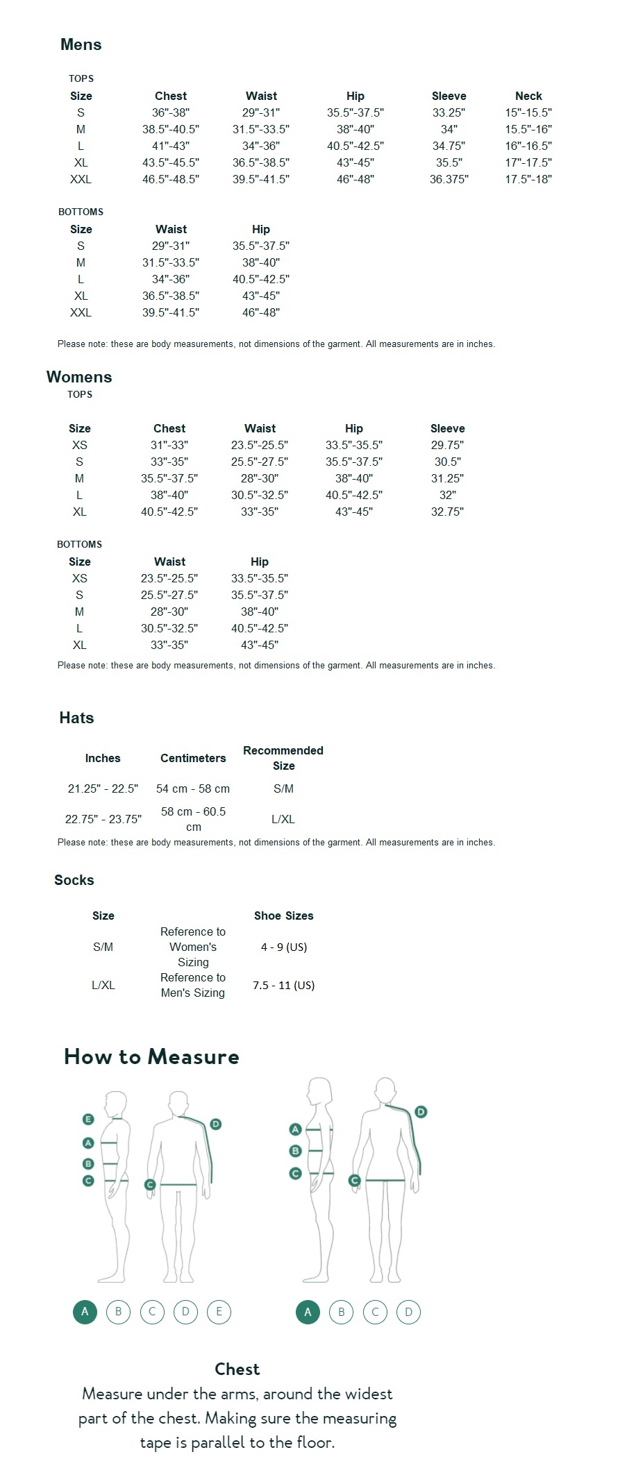 tentree Size Guide