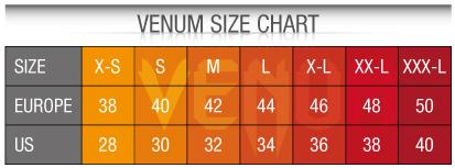 Venum Shin Guard Size Chart
