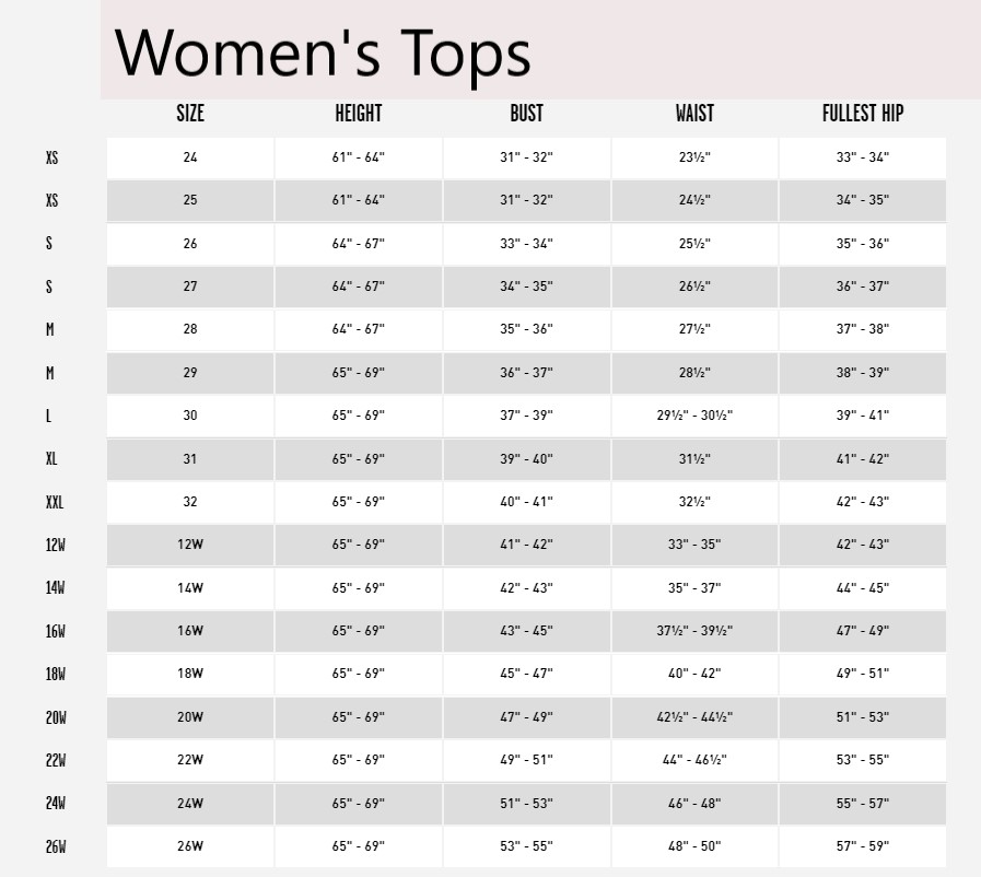 Volcom Size Guide