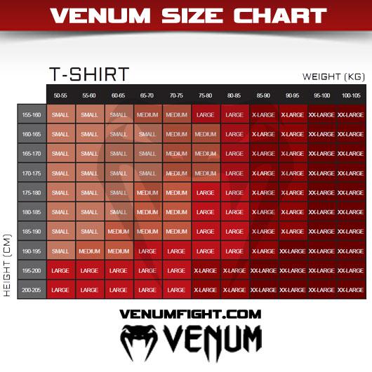Venum Rashguard Size Chart
