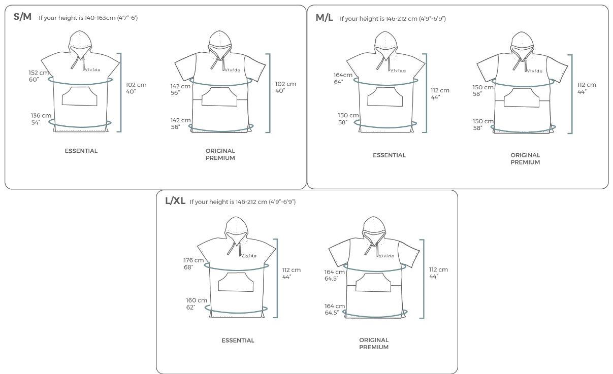Vivida Lifestyle Size Guide