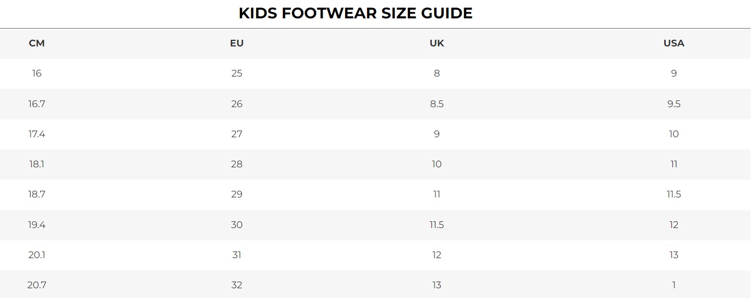 VivoBarefoot Size Guide