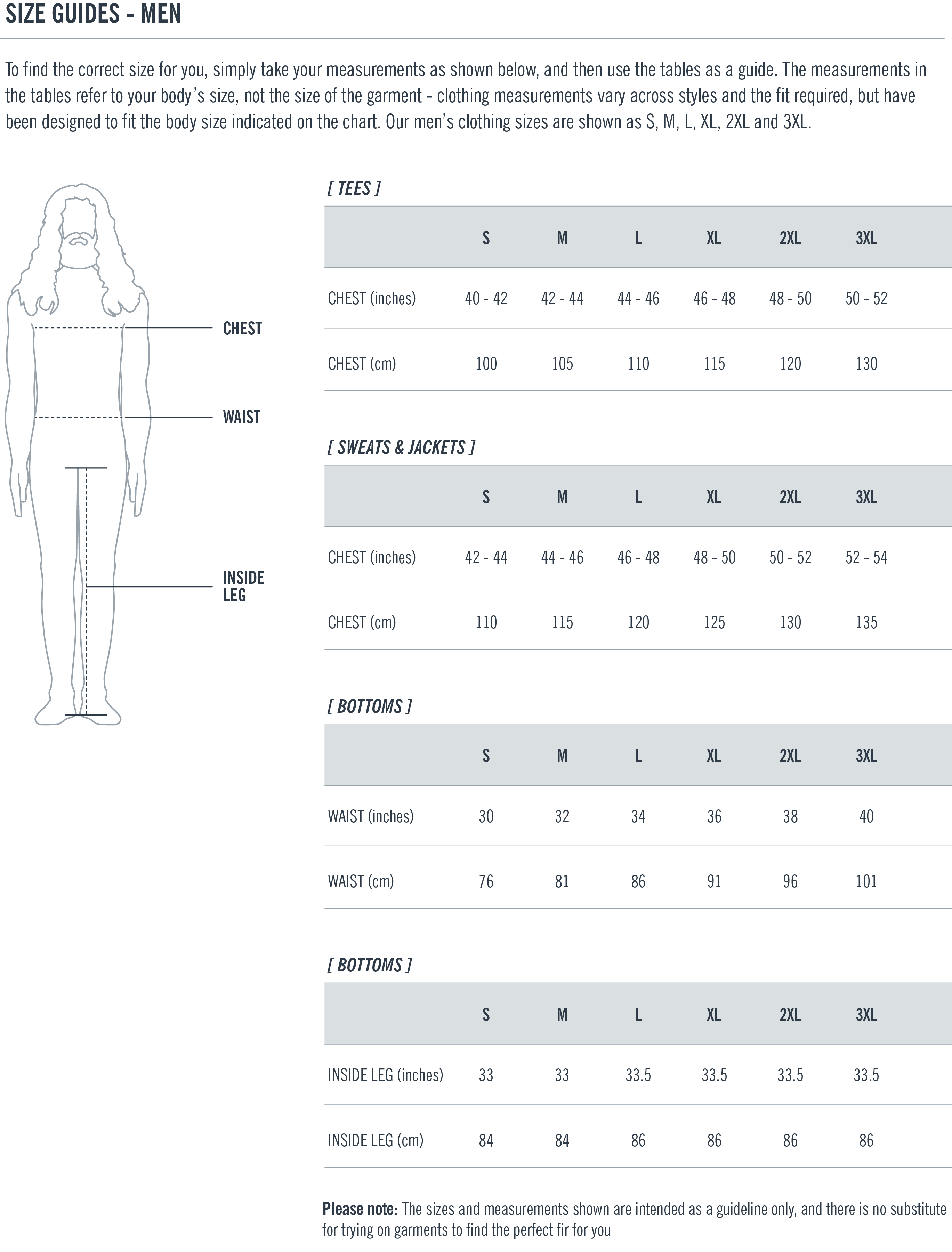 Navitas Size Guide