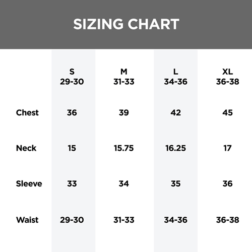 Fisher and Baker Size Guide