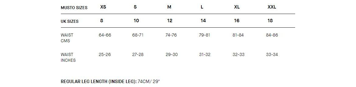 surfanic salopettes size guide
