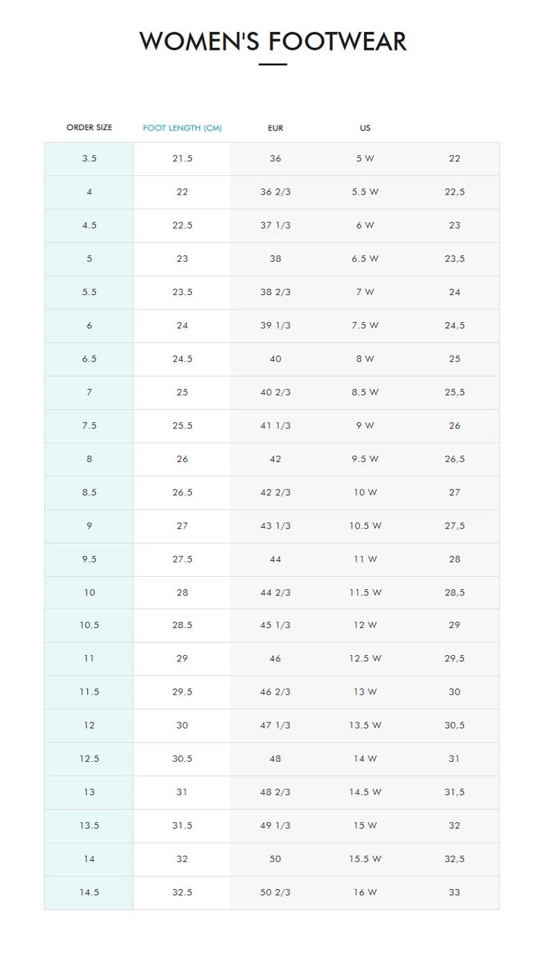 Junior Size Chart Conversion Wordacross