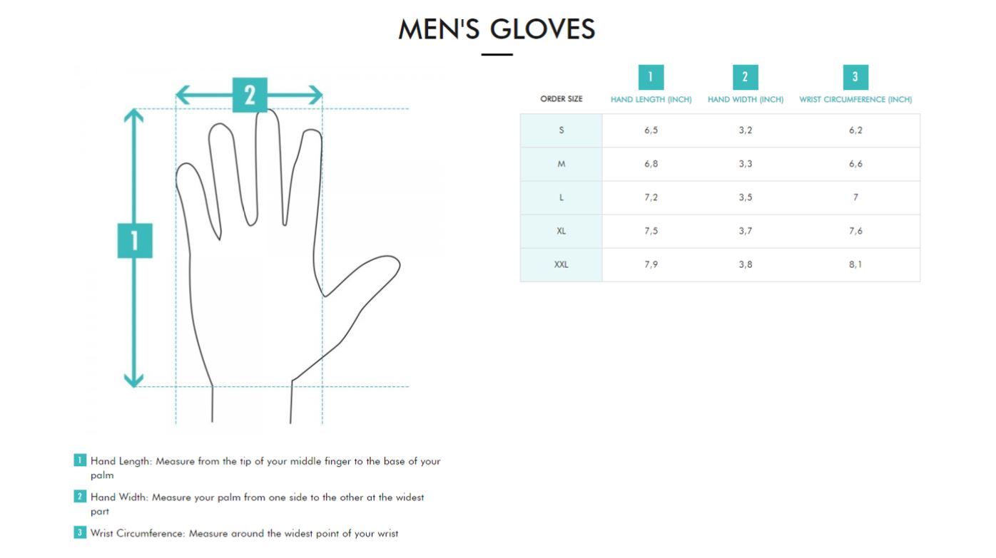 Salomon Glove Size Chart