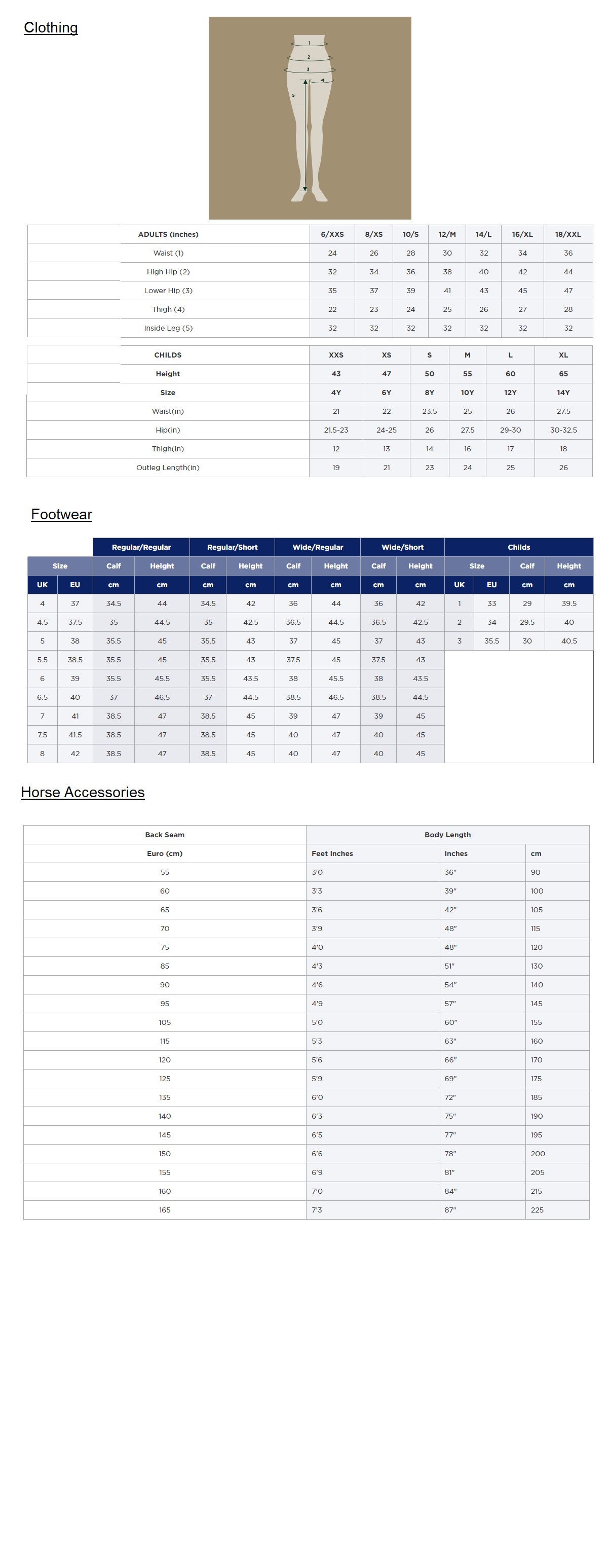 WeatherBeeta Size Guide